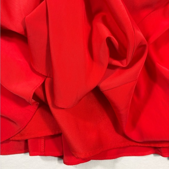 J. Crew Tomato Red Sleeveless V-Neck Flounce Dress - Picture 2 of 9